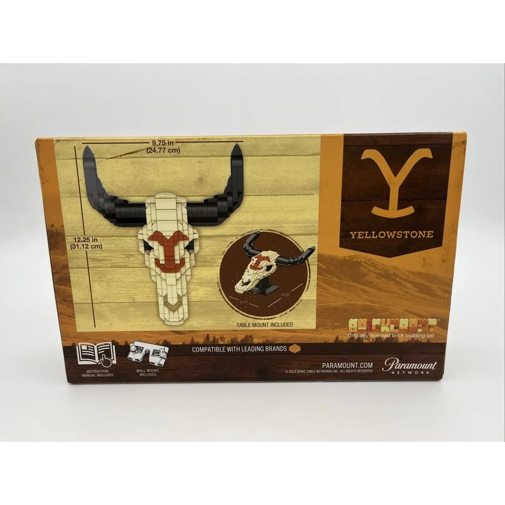 NEW, Yellowstone Steer Skull Brick Building Set 574 Pcs Brickcraft 2023, 16+